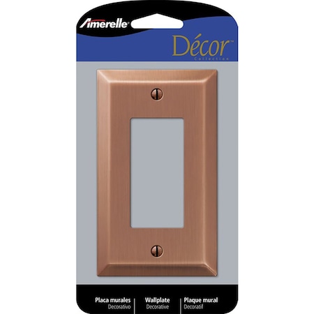 Amerelle Amerelle Century Antique Copper 1 gang Stamped Steel Decorator Wall Plate 1 pk 163RAC